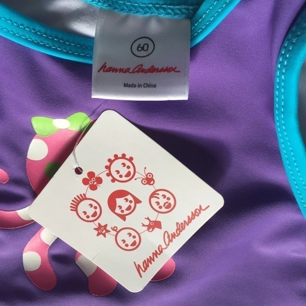 NWT Hanna Andersson Baby Swim Sun Tankini Top w/Hat